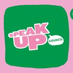 The Speak Up logo with a speak bubble that says Council