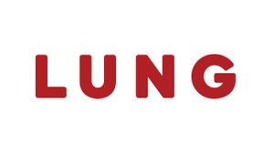 The logo for LUNG, the word Lung in bold red letters against a white background