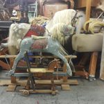 Assorted props including two-rocking horses and a gymnasts horse..